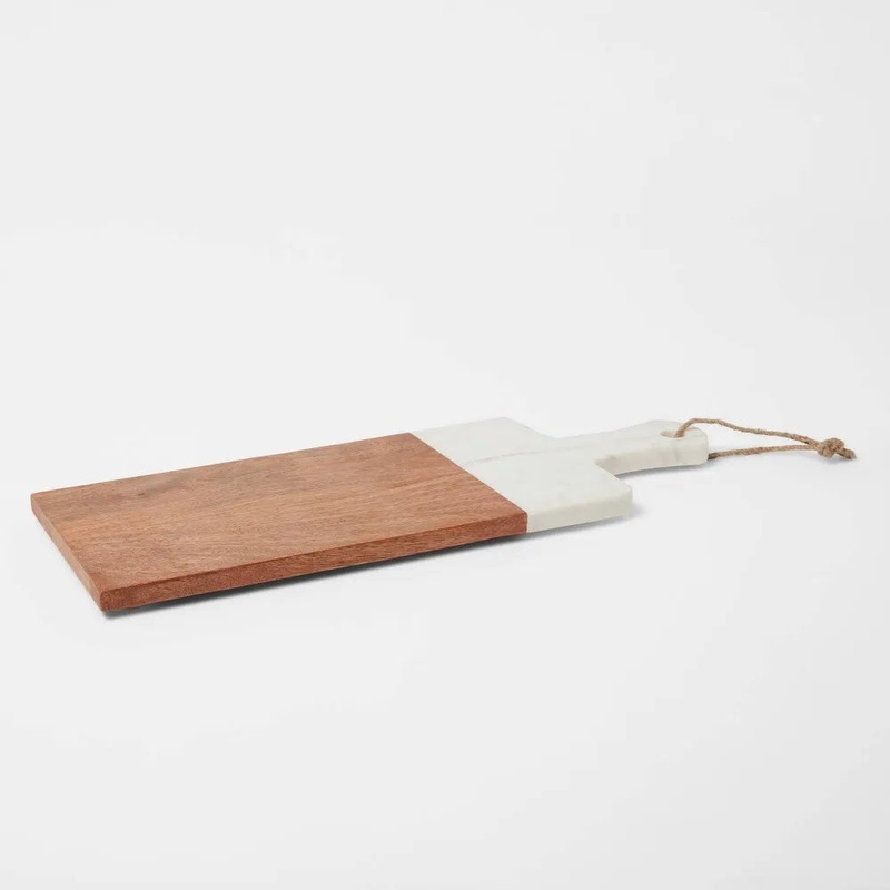 20″ X 8″ Marble and Wood Serving Board