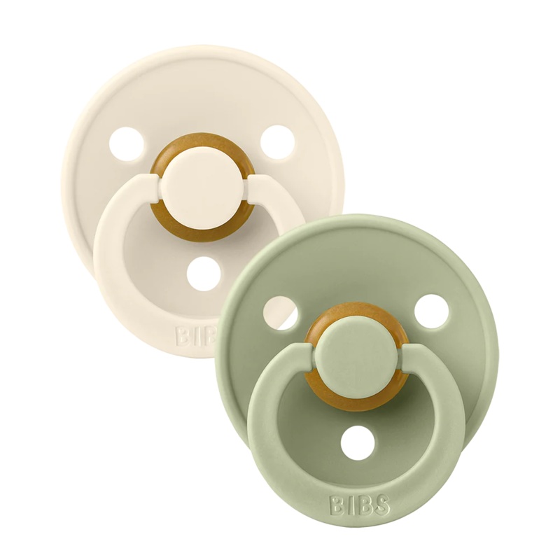 Bibs Pacifier Colour 2 Pack – Symmetrical Ivory Sage