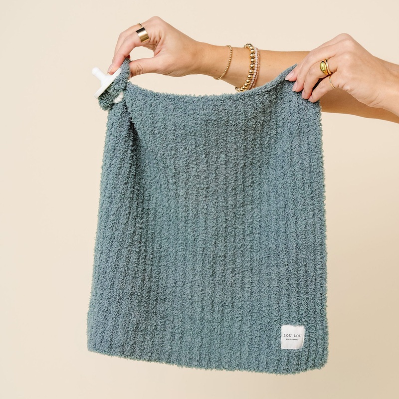 Chenille Blanket – Ocean Blue – Mini/Lovey