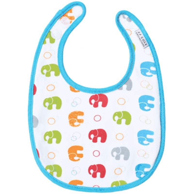 JJ Cole Soft Bib Primary Elephants