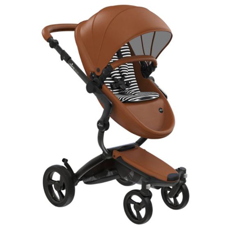 Mima Xari 4G Complete Stroller, Black – Camel / Black & White