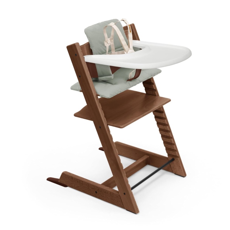 Stokke Tripp Trapp Complete High Chair, Mosaic Green, Oak Warm Brown, 2