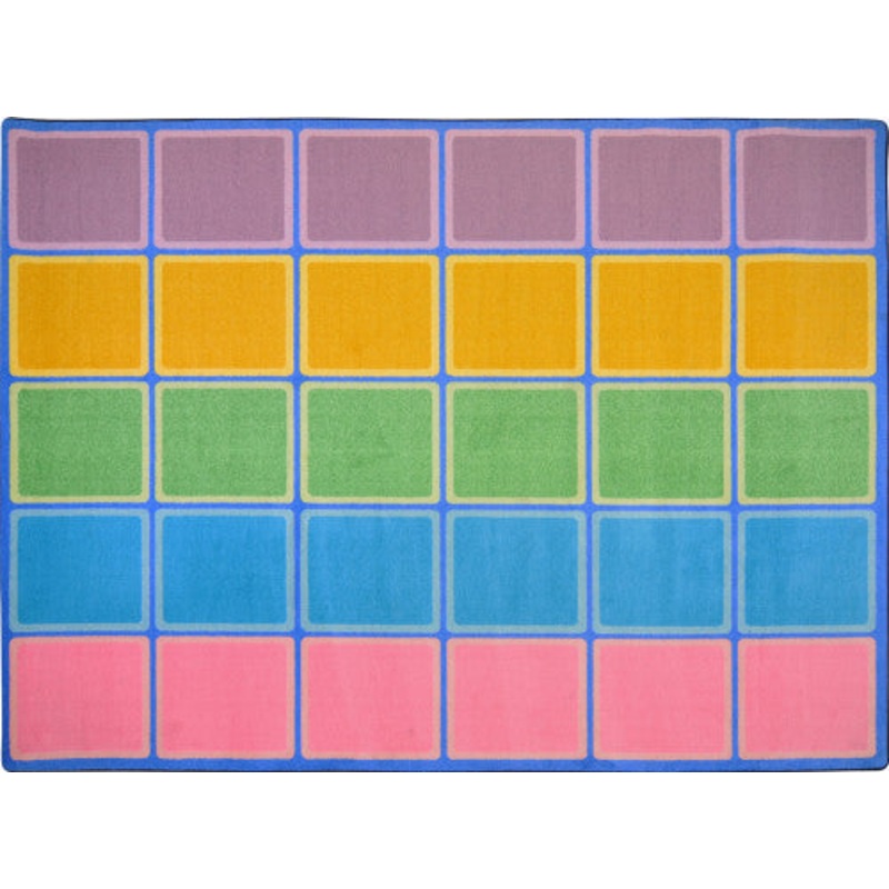 Blocks Abound Rug, 7’8″ x 10’9″ Rectangle, Pastel