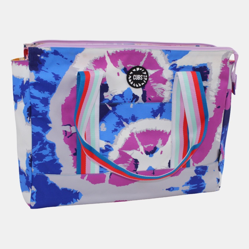 Blue Tie Dye & Splashing Paint Double Face Tote Bag