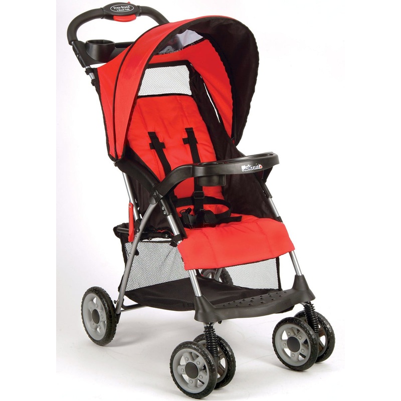 Kolcraft Cloud Plus Lightweight Compact Stroller – Fire Red