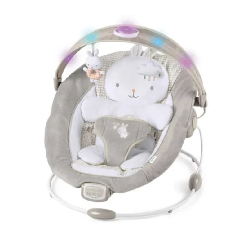 InLighten Baby Bouncer with Lightning Toy Bar and Pillow ( See Description)