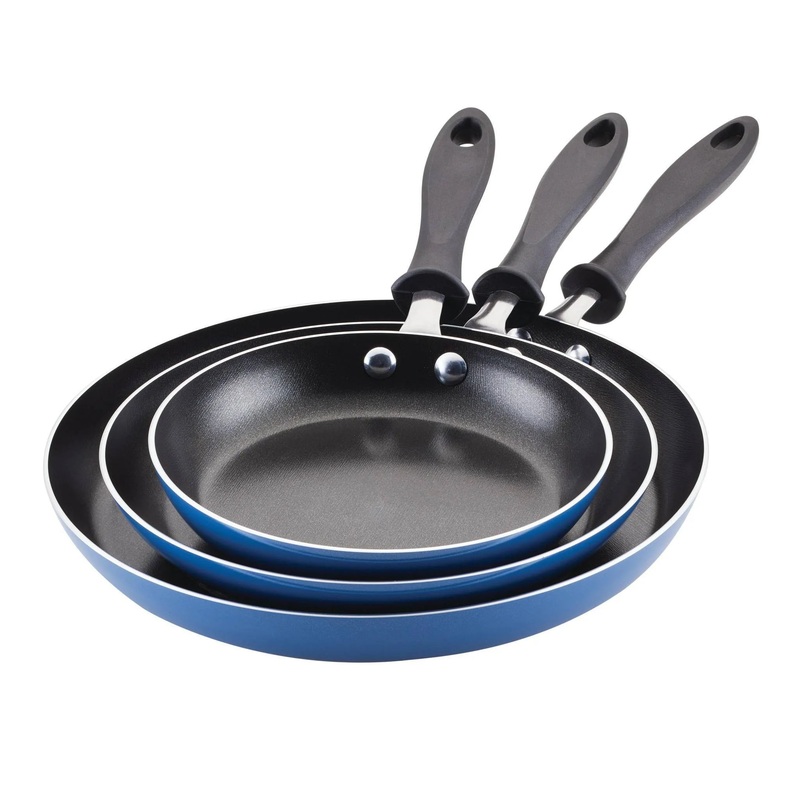 Reliance 3pc Aluminum Nonstick Frying Pan Set Blue (See Description)