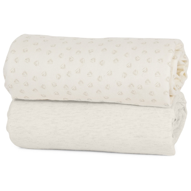 Tutti Bambini CoZee Fitted Sheets (2 Pack) – Neutral / Pebble