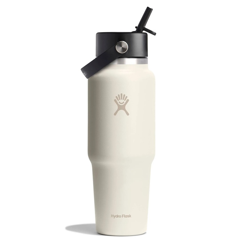 32oz Wide Mouth Flex Straw Travel Water Bottle Ivory