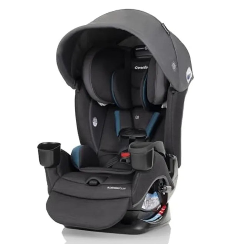 All4Stages Slim Plus Canopy 4-in-1 Convertible Car Seat – Baker Blue