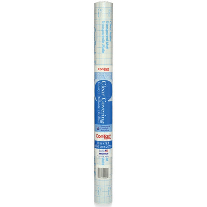 Con-Tact Adhesive Roll, Clear, 18″ x 9 ft., Matte