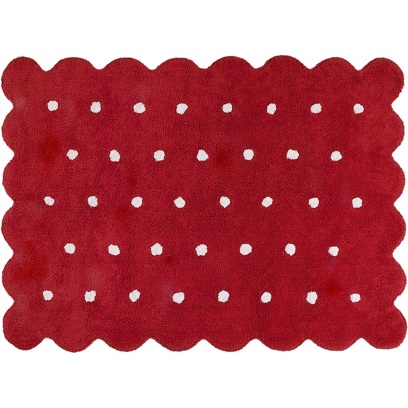 Lorena Canals Biscuit Rug – Red (4′ x 5′ 3″)