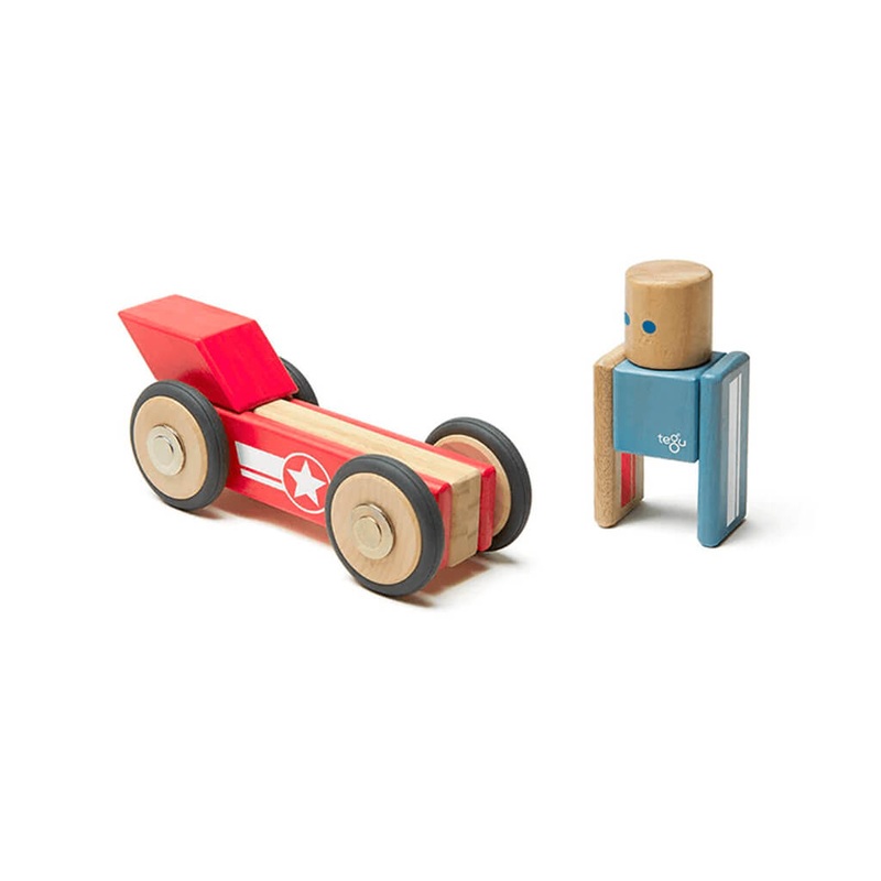 Magnetic Wooden Blocks Stunt Team Daredevil