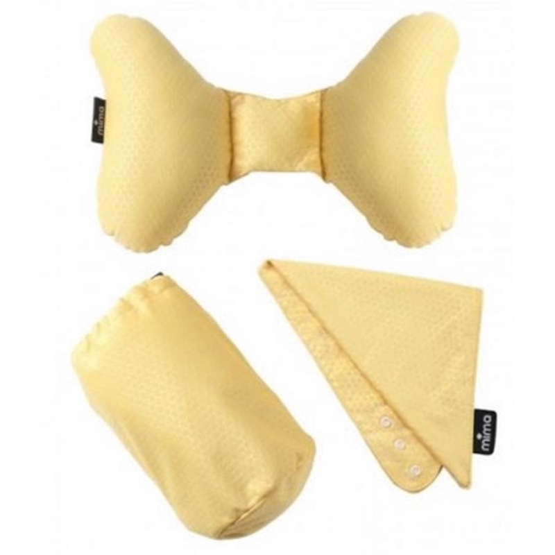 Mima Travel Kit Pillow & Bib – Banana Yellow