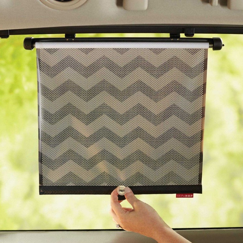 Skip Hop On The Go Style Drive Window Shade 2PK – Tonal Chevron