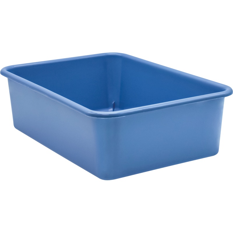 Slate Blue Large Plastic Storage Bin