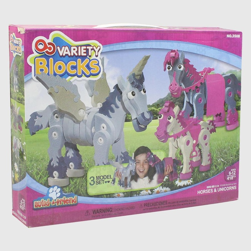 Variety Blocks Building Set – Horses & Unicorns 418 Pcs
