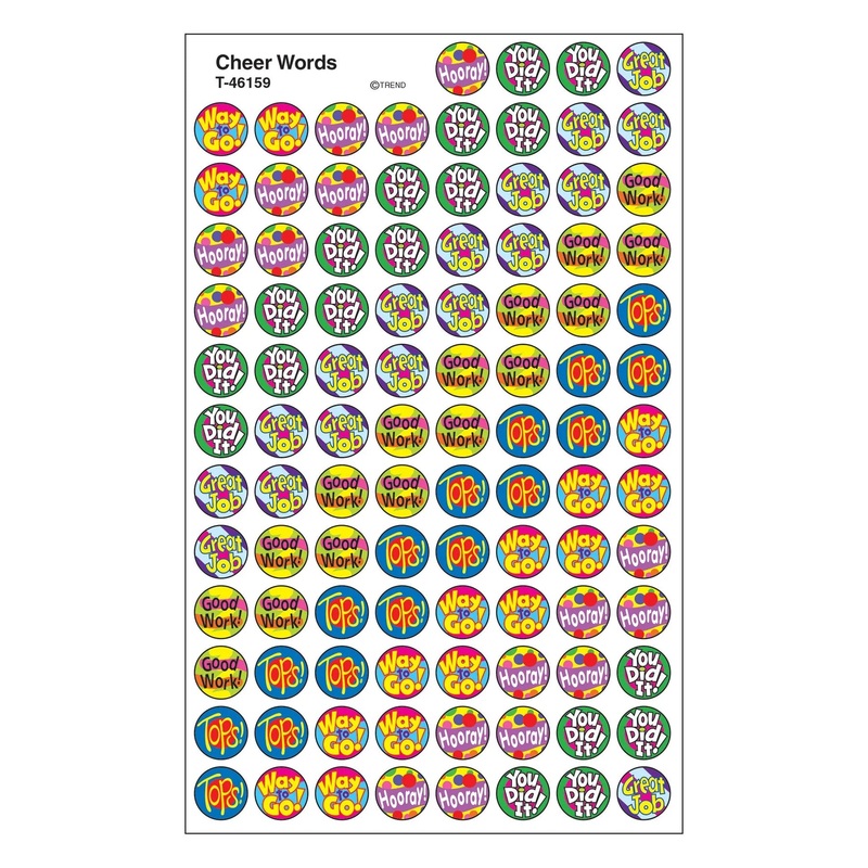 Cheer Words superSpots Stickers