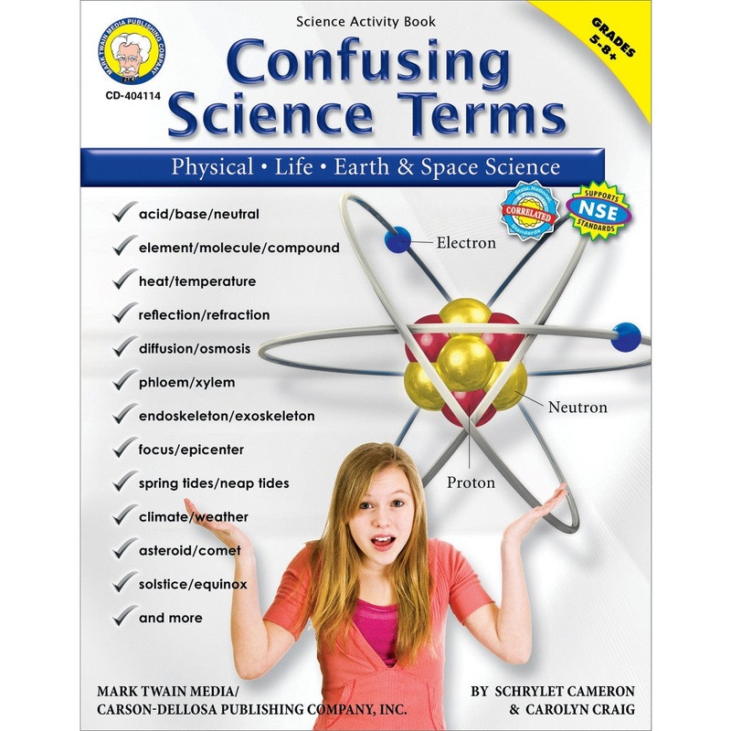 Confusing Science Terms Resource Book Grade 5-12 Paperback