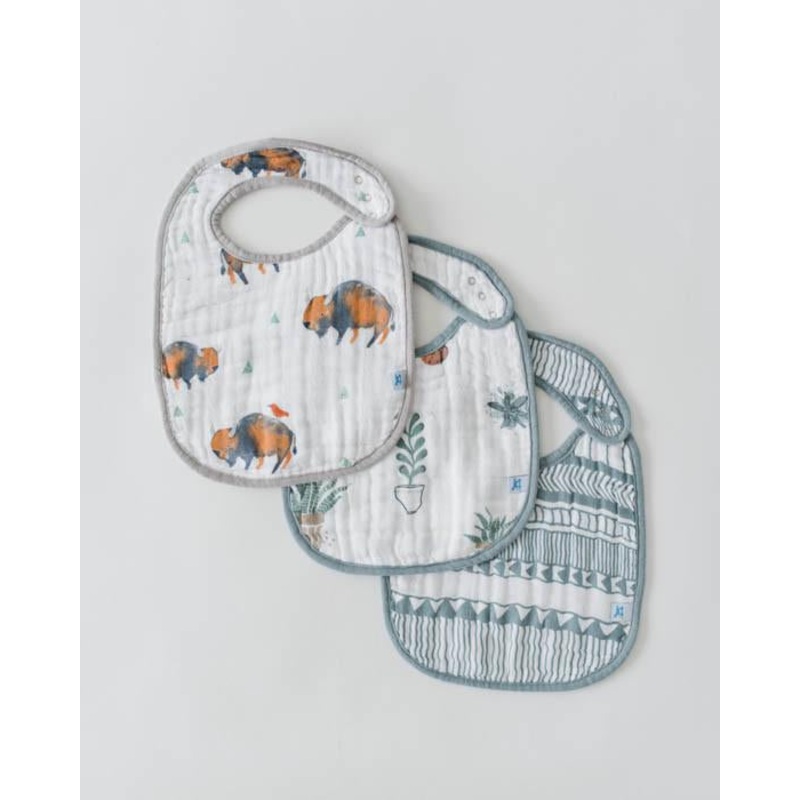 Little Unicorn Classic Bib 3 Pack In Bison