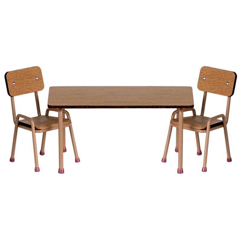 Maileg Table And Chair Set – Dark Powder