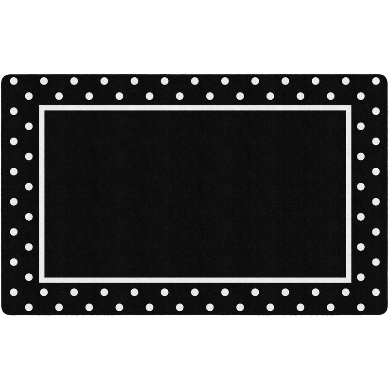 Simply Stylish Tropical Black & White Polka Dot Border