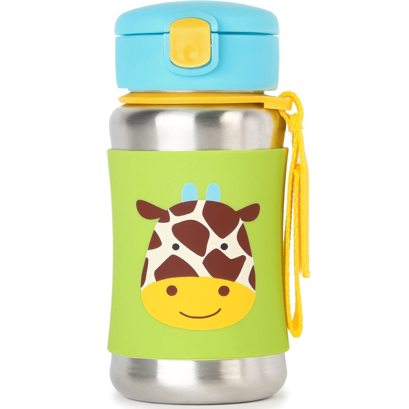 Skip Hop Zoo Stainless Steel Straw Bottle – Giraffe