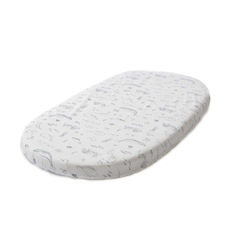Stokke Sleepi Fitted Sheet By Petit Pehr, Life Aquatic, V3