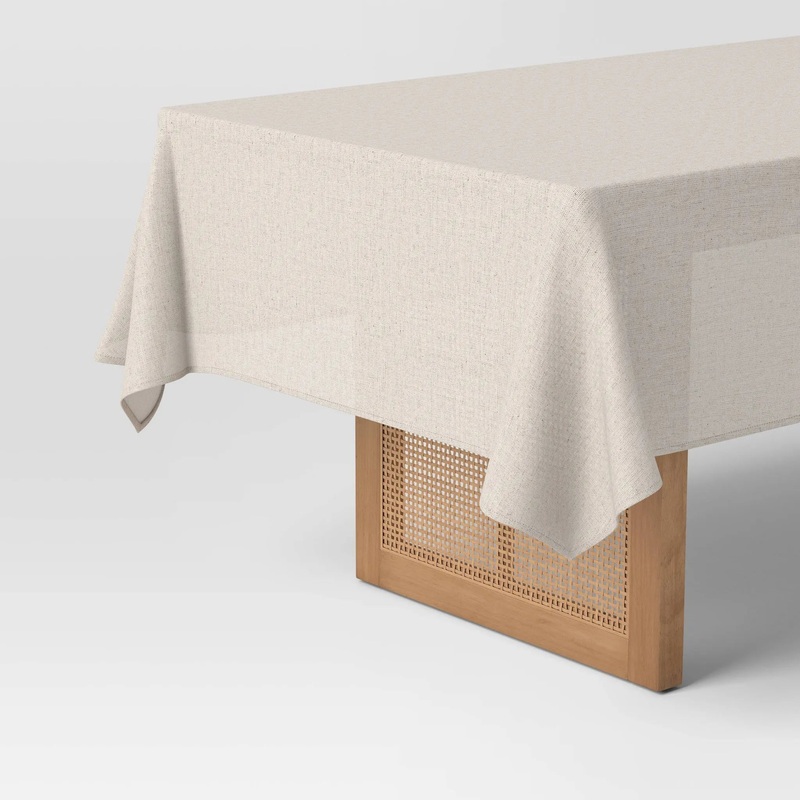 120″x60″ Linen Blend Tablecloth Cream