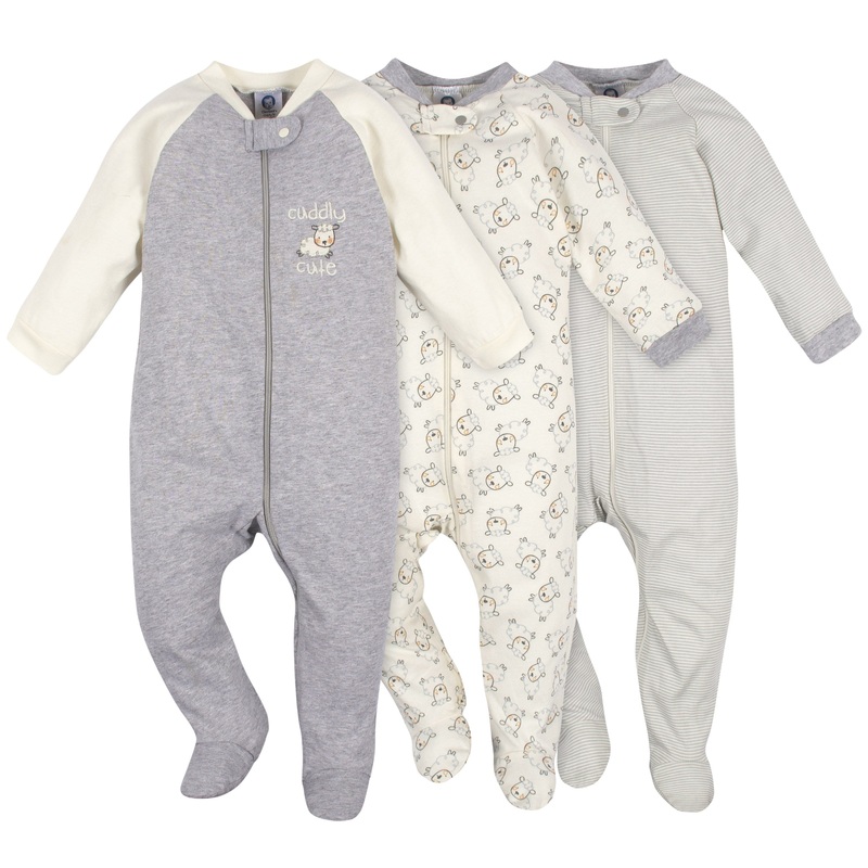 3-Pack Cuddly Sheep Organic Sleep ‘N Plays