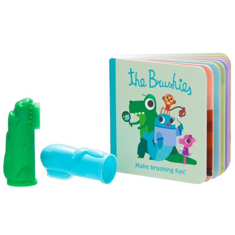 Baby & Toddler Finger Toothbrush – 2 Pack & Mini Book
