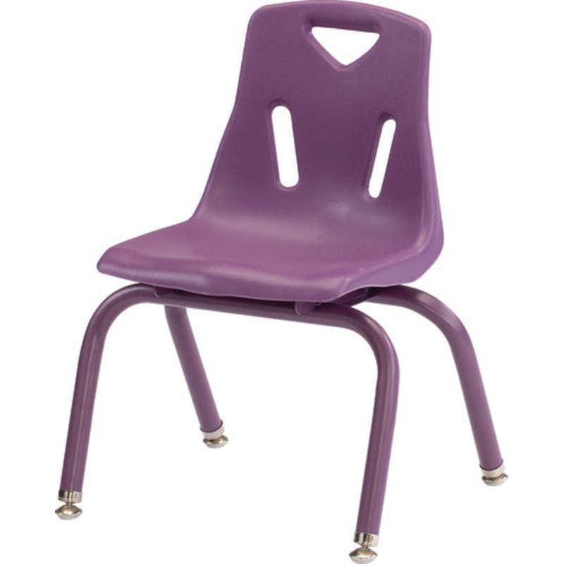 Berries Stacking Chair with Powder-Coated Legs – 12″ Ht – Purple