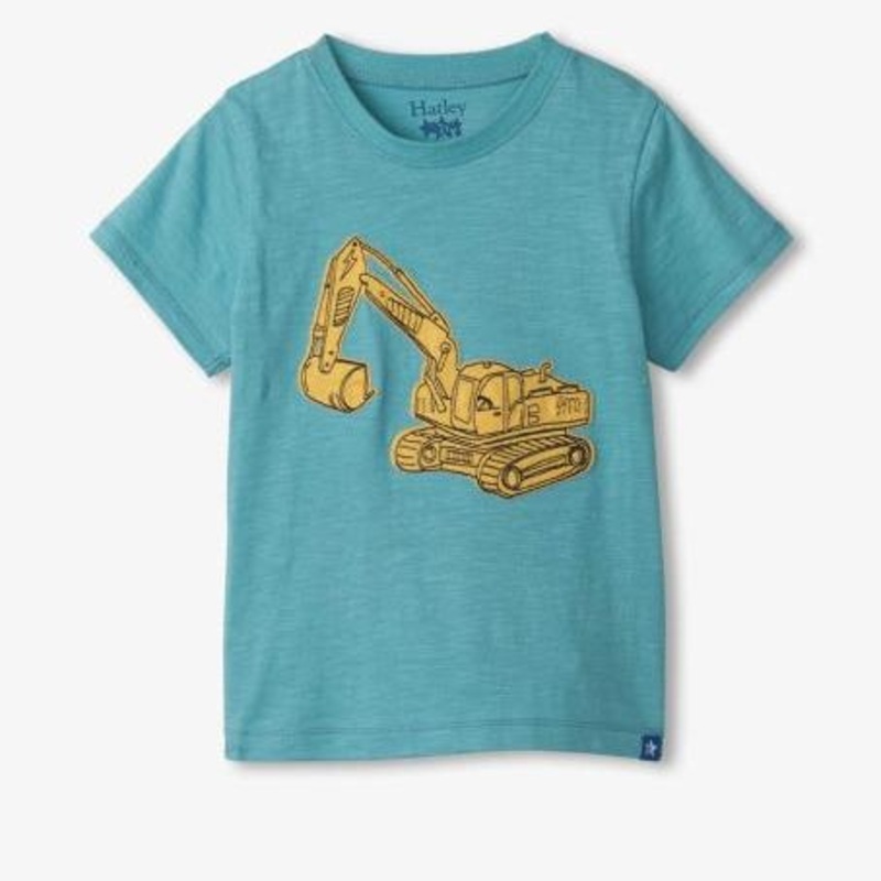 Hatley Digger Graphic Tee | Milky Blue