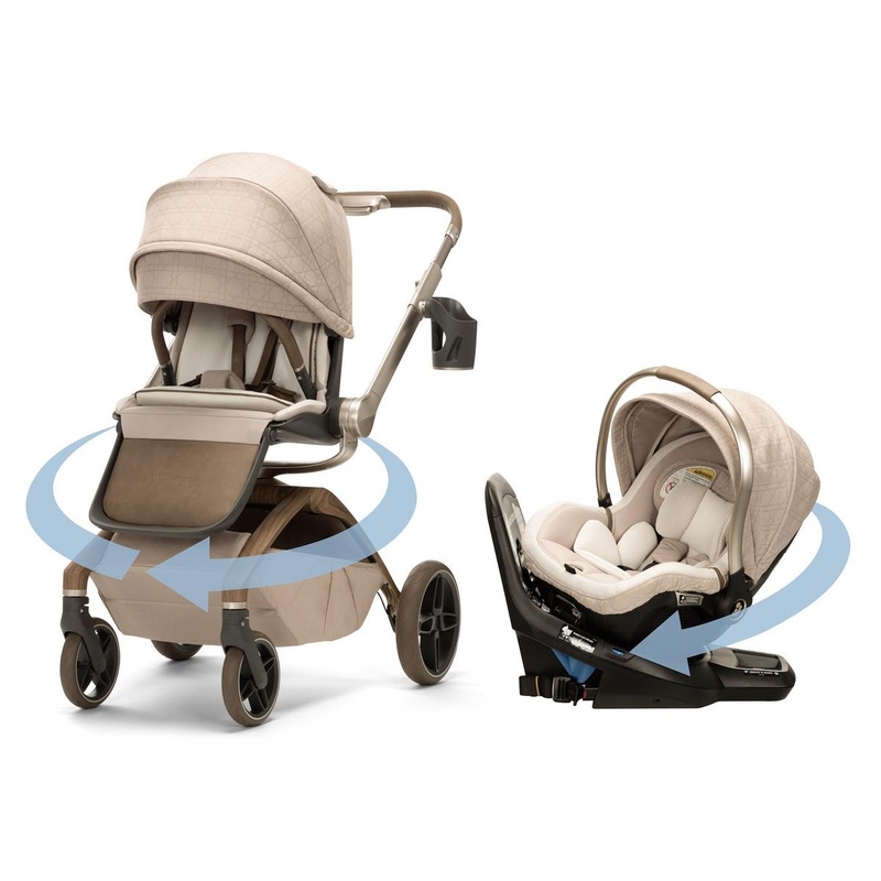 Maxi-Cosi Tana 360 + Peri 180 Rotating Infant Car Seat Travel System Bundle – Natural Heritage