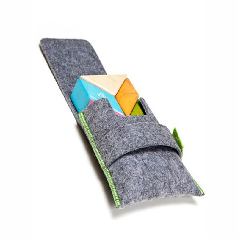 Pocket Pouch Prism Magnetic Wooden Blocks