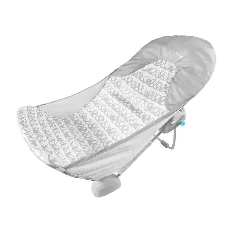 Summer by Ingenuity Foldaway 2 Position Bather, Gray Swirls