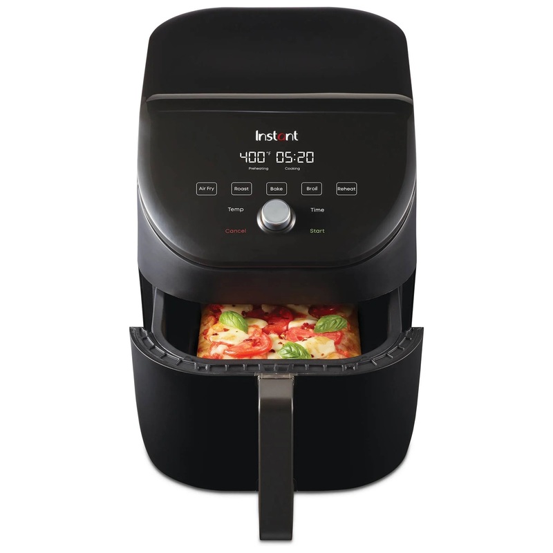 Vortex 6qt Slim Space-Saving 5-in-1 Air Fryer Black