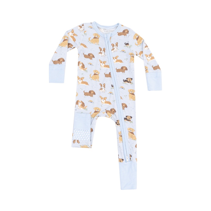 2 Way Zipper Romper – Best Friend Dogs Blue