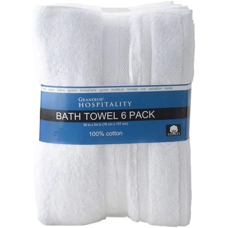 Bath Towel 6 Pack 34″ x 54″ 100% Cotton 6 Pack