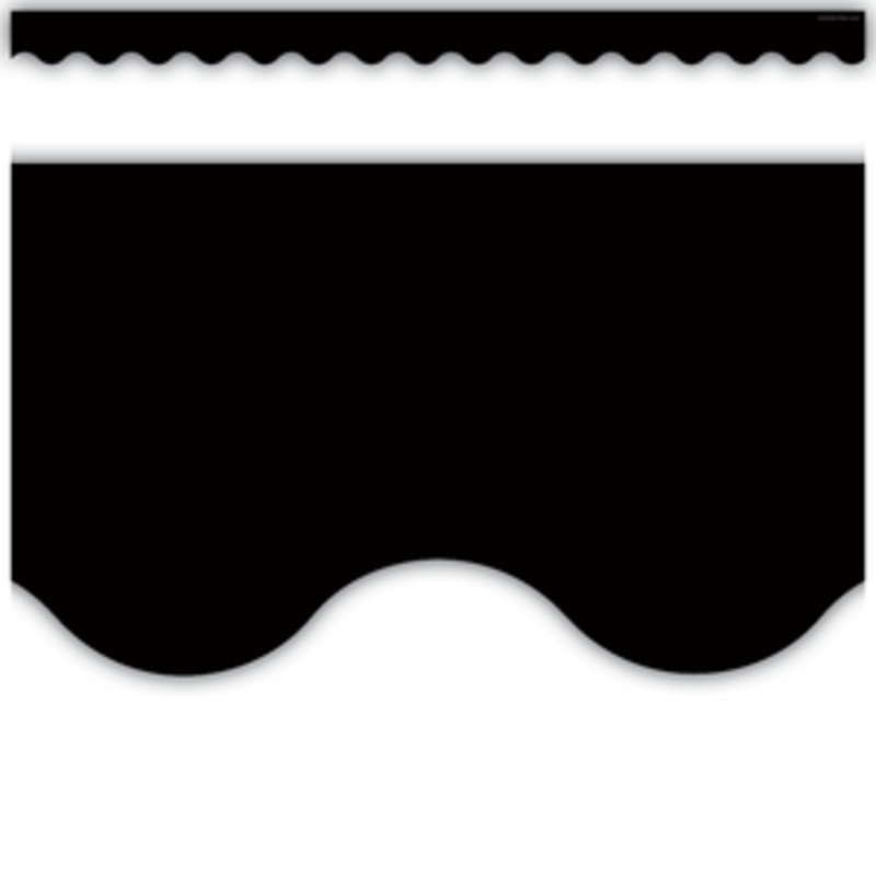 Black Scalloped Border Trim