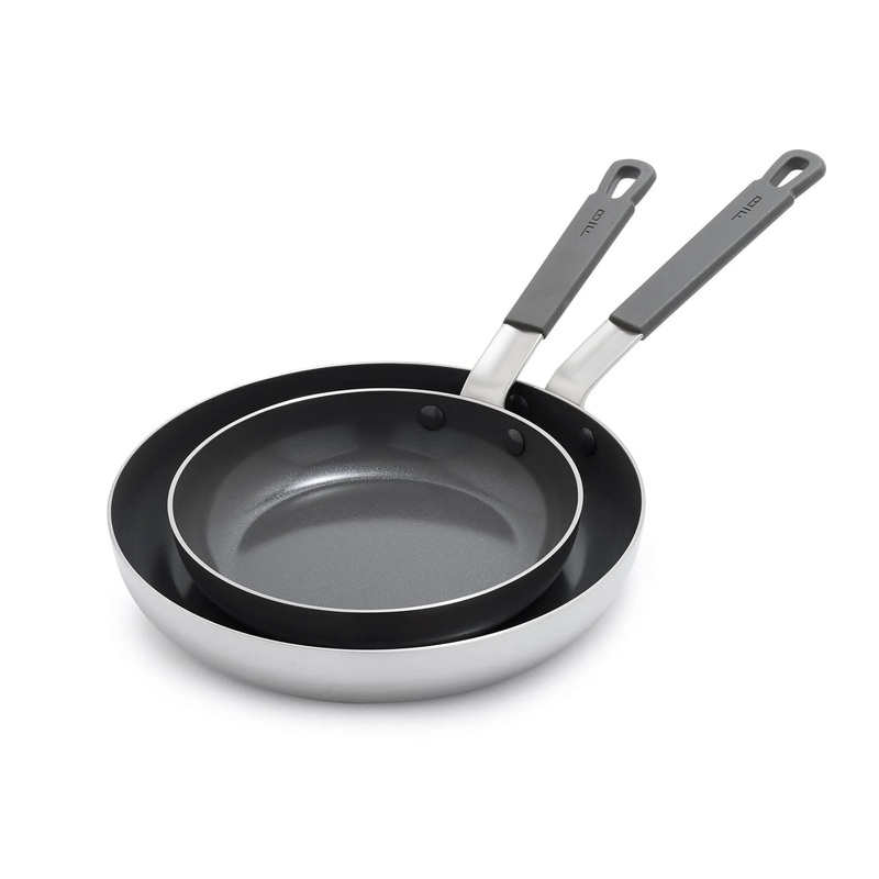 Bobby Flay 2pk (8″ and 10″) Stainless Steel Ceramic Nonstick Fry Pan Set
