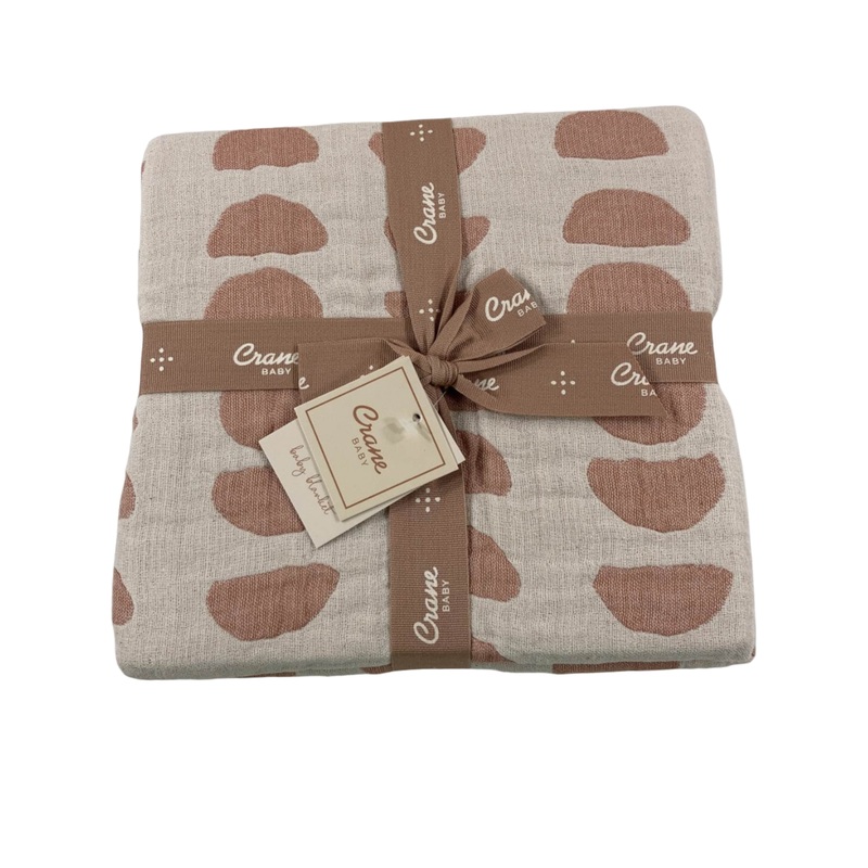 Crane Baby Cotton Muslin Jacquard Blanket, Copper Moon