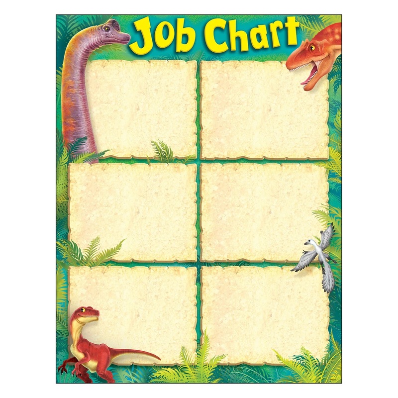 Job Chart Discovering Dinosaurs Learning Chart