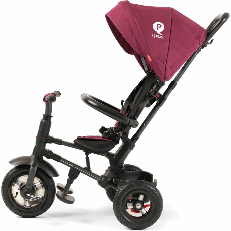 Q Play Rito Plus Folding Stroller Trike – Burgundy
