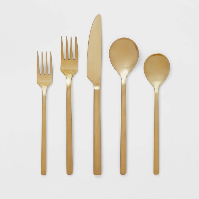 20pc Ashby Flatware Set Champagne – Threshold (See Description)