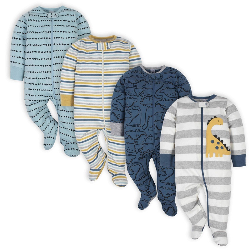 4-Pack Baby Boys Dinosaur Sleep ‘N Plays