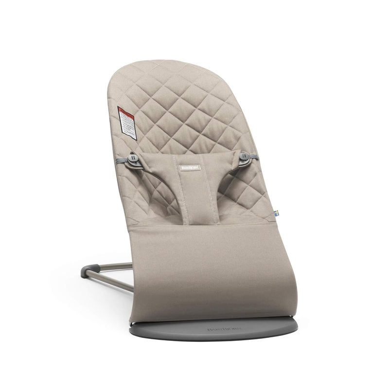 BabyBjorn Bouncer Balance, Dark Gray Frame, Sand Gray Quilt