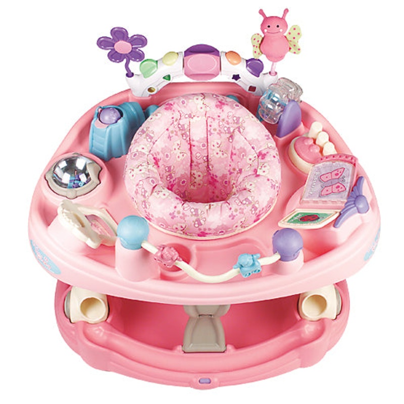 Kolcraft Baby Sit & Step 2-in-1 Activity Center in Fluter Love