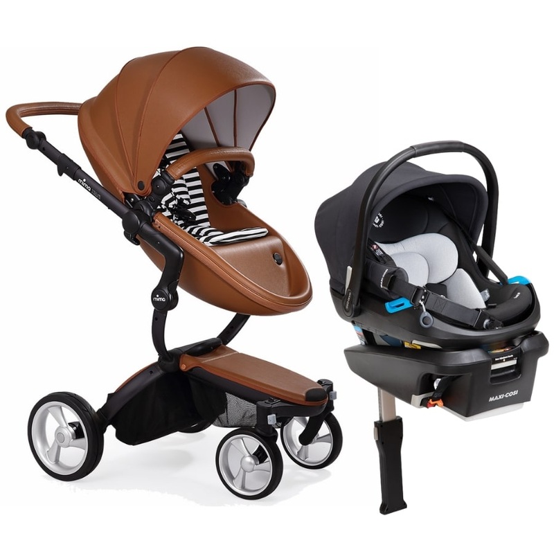 Mima Xari 4G + Maxi Cosi Coral XP Travel System Bundle – Black – Camel / Black & White / Essential Black
