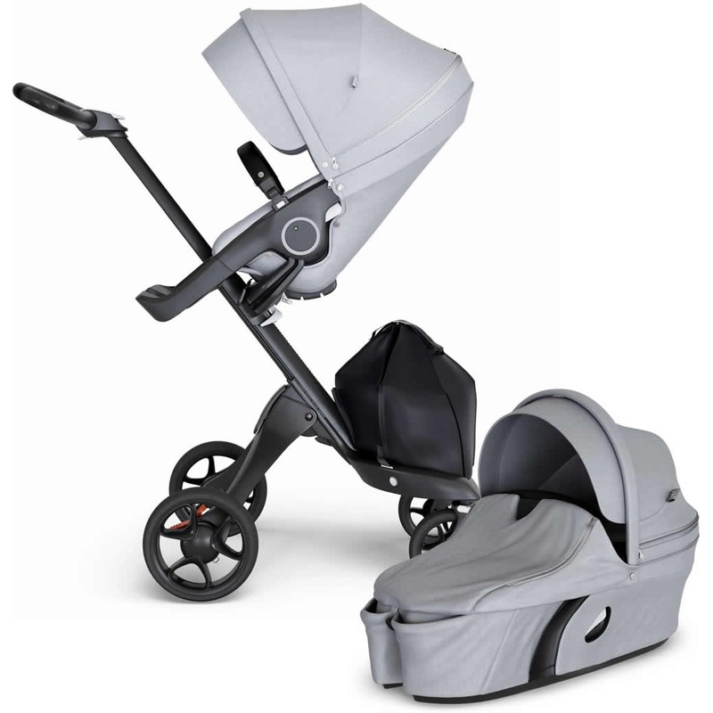 Stokke Xplory 6 Stroller & Carrycot – Grey Melange/Black/Black